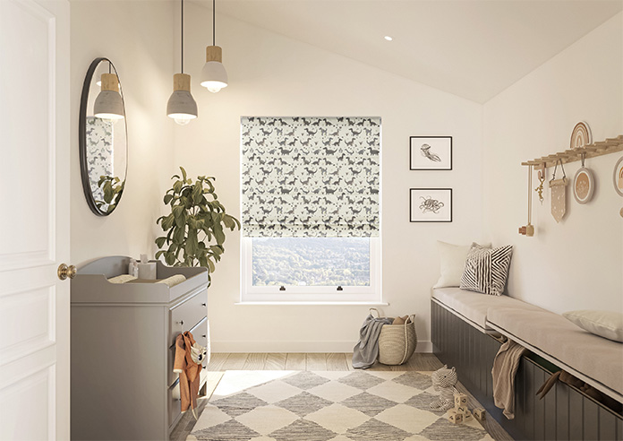 Dino Land, Fossil Grey - Twist&Fit Roman Blind - Image 8